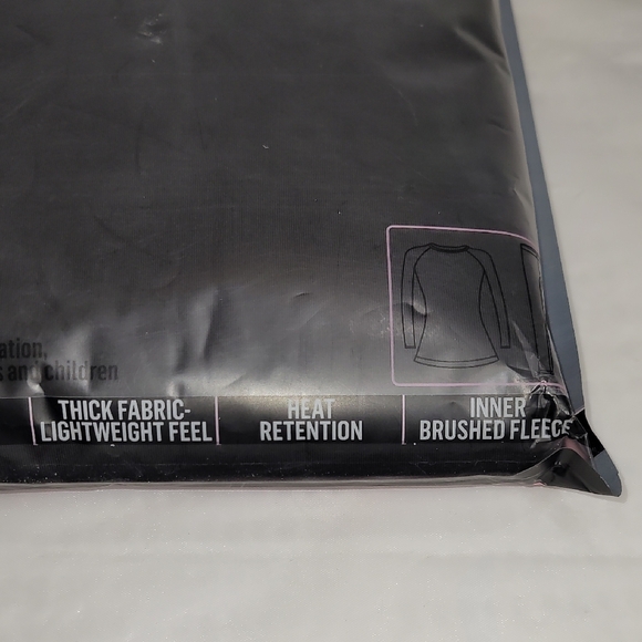 Black Pajama Set Cozy Thermal Sleepwear - Picture 4 of 7